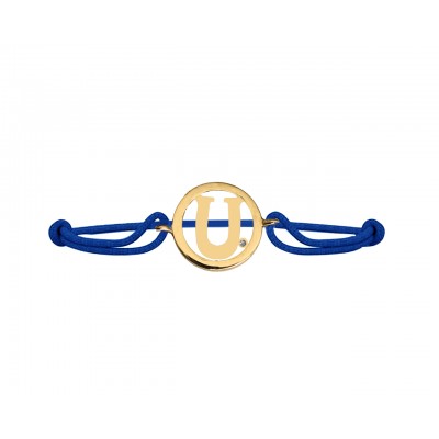Alphabet U Gold Bracelet